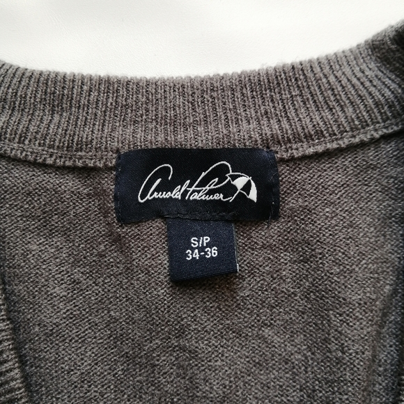 Arnold Palmer Vintage Grey Cardigan Small - Picture 4 of 8